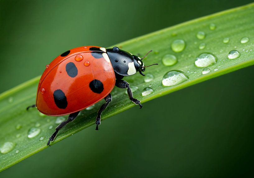 Morgenspaziergang eines Marienkäfers von Retrotimes