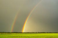 Doppelter Regenbogen.