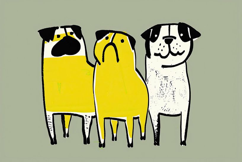 Yellow Buddy Trio by Modern Collection