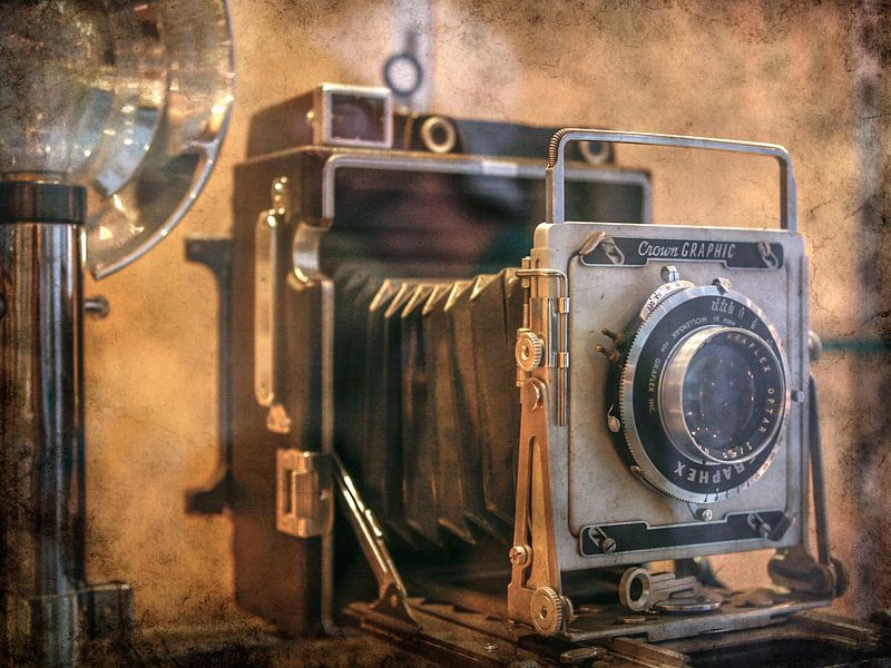 Vintage American Crown Graphic Kamera.   von Patricia Hofmeester