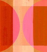 Abstracte Bauhaus Vormen Perzik Roze