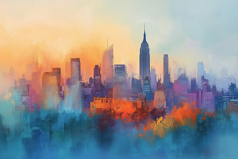 Crépuscule sur Manhattan par Thea