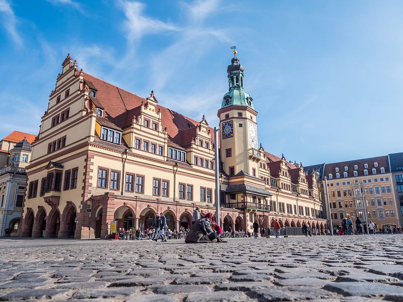 Place de l'hôtel de ville avec l'hôtel de ville de Leipzig par Animaflora PicsStock