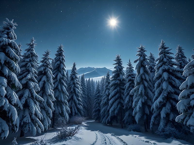 Winterzauber unter dem Sternenhimmel von ButterflyPix