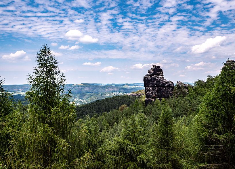 Climbing rock Große Hunskirche in Saxon Switzerland by Animaflora PicsStock