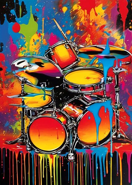 Abstrait moderne Le tambour par Owolan Art