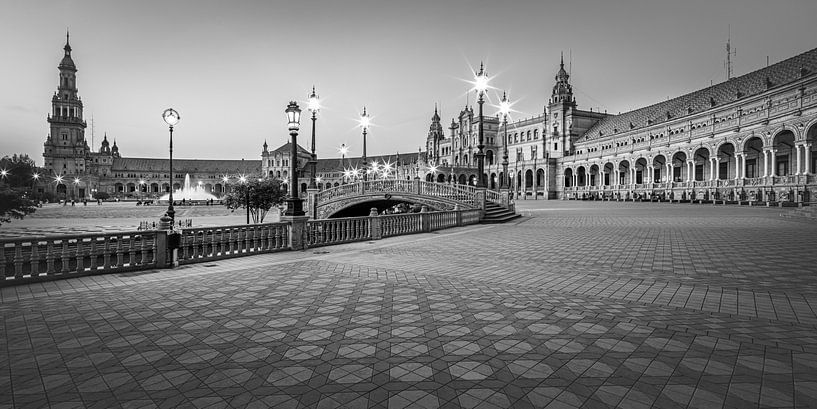 Plaza de España en noir et blanc par Henk Meijer Photography