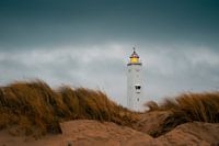 Phare de Noordwijk avec les nuages sombres