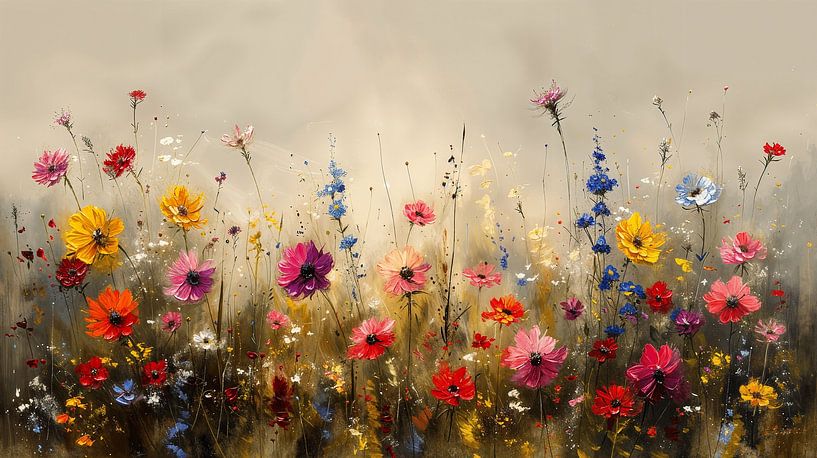 Buntes Blumenfeld von Studio Allee