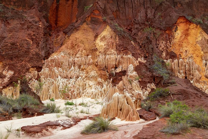 Zandsteenformaties in het Tsingy Rouge Park op Madagaskar van Reiner Conrad