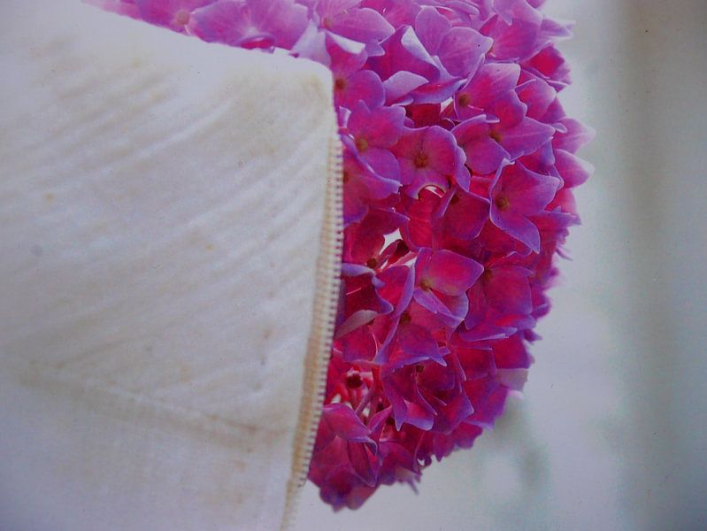Bridal gown with hydrangea by Birdy May