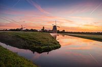 Zonsopgang in typisch Hollands landschap