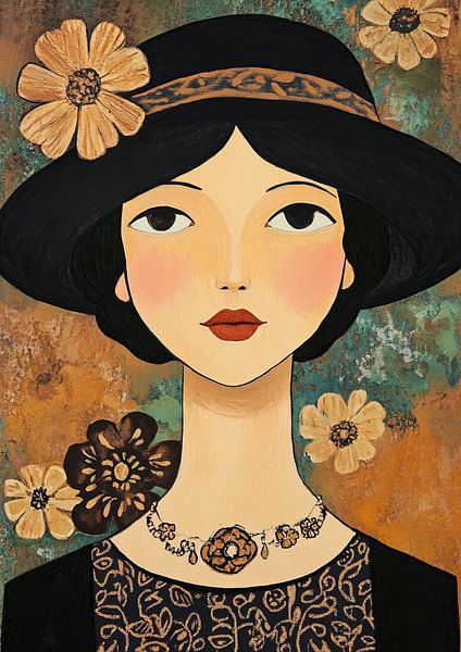 Femme tranquille dans un environnement floral par Zen et Plus