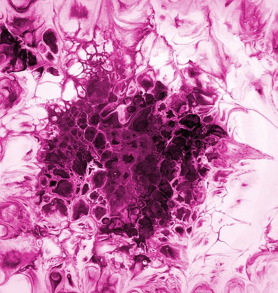 Aufbruch der Erde in Magenta von KW Malerei