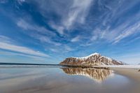 Skagsanden Beach (Lofoten) im Winter