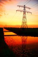 Orange sunrise landscape