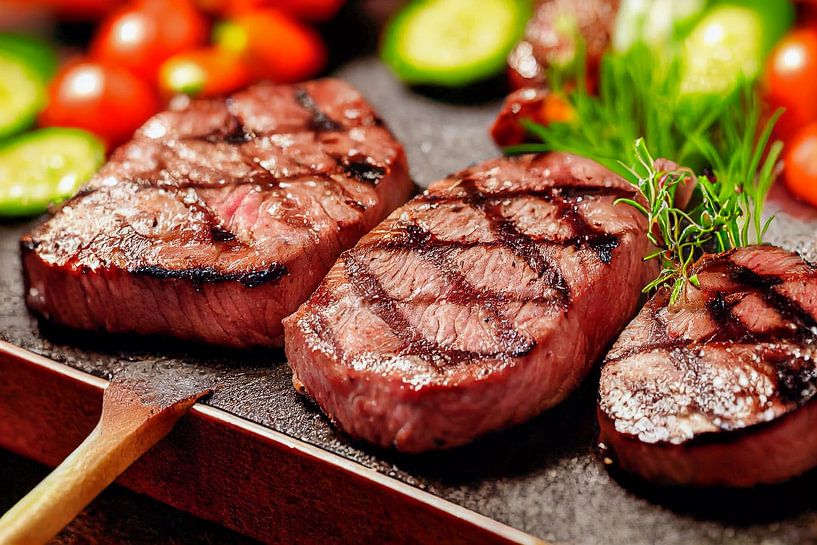 frisches Steak vom Grill Illustration 01 von Animaflora PicsStock