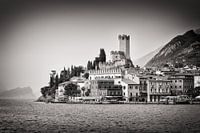 Photographie en noir et blanc : Malcesine / Lac de Garde