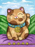 Weinende Katze (Maneki Neko) #6