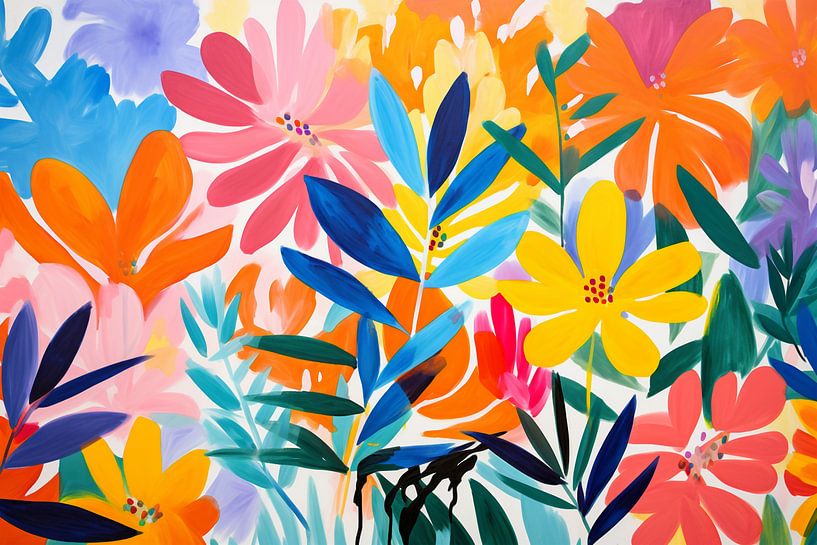 Blumenfeld Abstrakt und bunt von Caroline Guerain