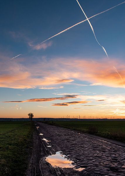 La route vers le coucher du soleil par D.R.Fotografie