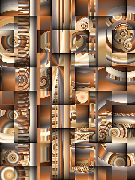 Mélange de motifs en osier brun par Heidemarie Andrea Sattler