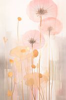 Japandi, Blume in Pastellfarben, rosa