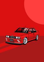 Art Car BMW E30 M3 rouge