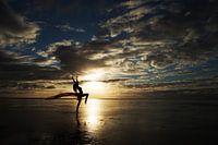 Akt auf die wad mit einem Tuch