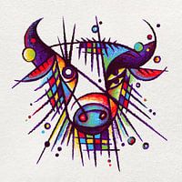 Abstrakte Gesichter Wisent