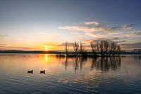 Sunrise at Kralingse plas in Rotterdam
