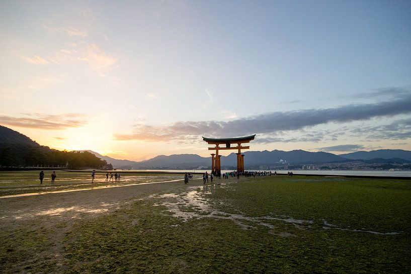 Itsukushima shrine, Miyajima, Japan at sunset by Marcel Alsemgeest