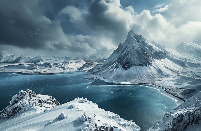 Winter an Norwegens Küste von fernlichtsicht