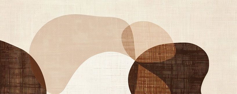 Sanftes Kunstwerk auf natürlichem Leinen von Moderne Kollektion