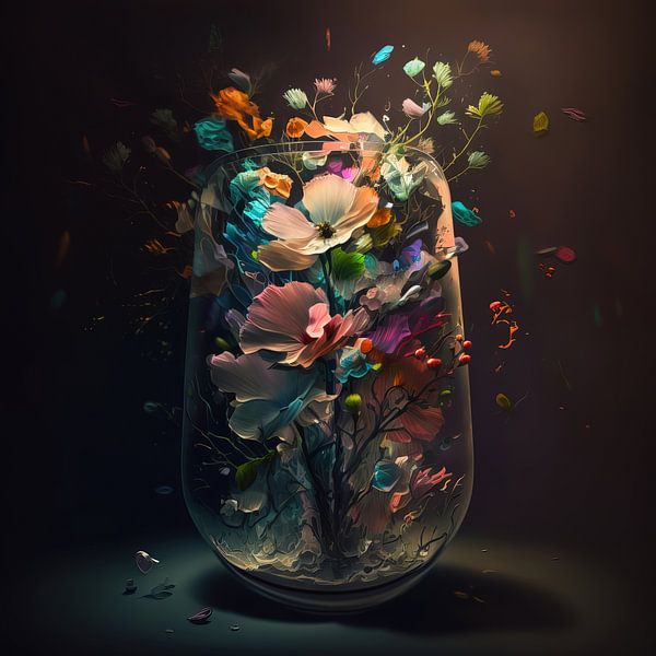 Flower painting No 002 by ARTEO Paintings