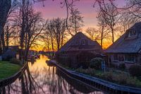 Giethoorn bij zonsondergang