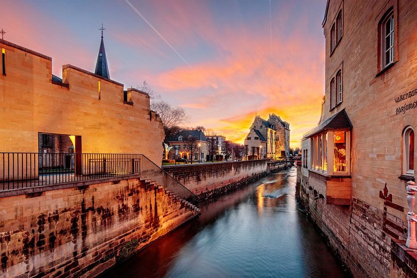 Geulpoort et Château 't Halder à Valkenburg @ Blue Hour par Rob Boon
