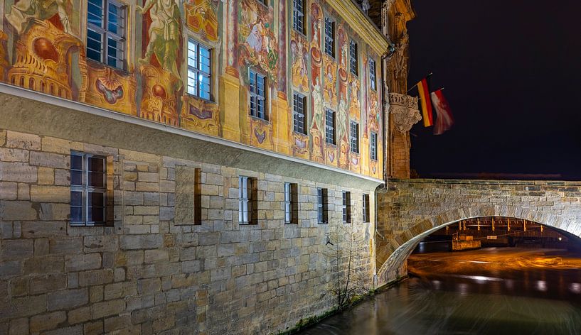 Ancien hôtel de ville de Bamberg de nuit Haute-Franconie, Bavière, Allemagne, Europe Design d'art par Animaflora PicsStock