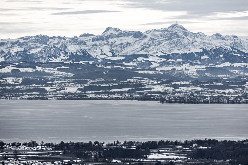 Säntis on Lake Constance in winter by Jan Schuler