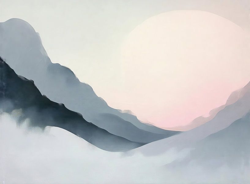 Pastell Himmel | Untergehende Sonne Abstrakt von Moderne Kollektion