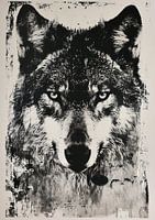 Affiche rétro sur les loups