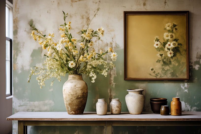 Romantic Floral Bouquet Painting by Dakota Wall Art