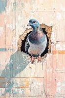 Peinture sur pigeon | Liberté fragmentée