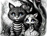 Alice in Wonderland and the Cheshire Cat