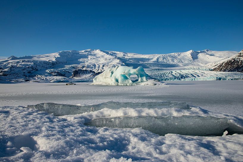 Jökulsárlón et Diamond Beach, paysage de l'Islande. par Gert Hilbink