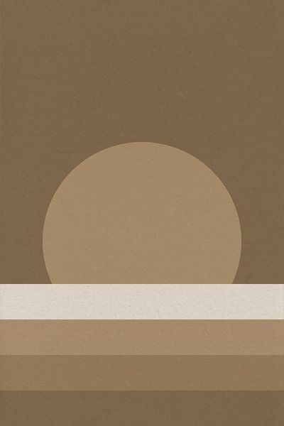 Japandi in earthy tints. Abstract minimalist Zen art V by Dina Dankers