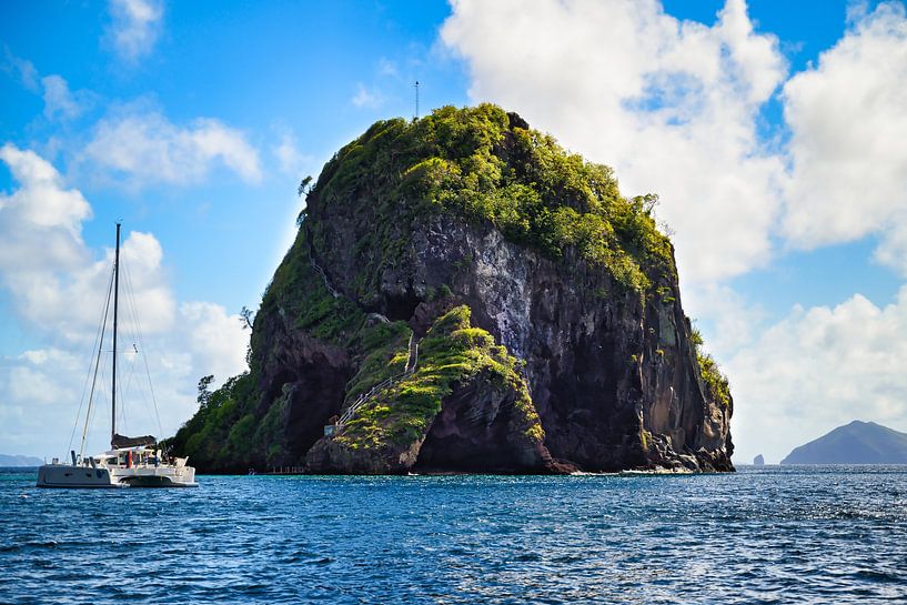 Vue de Fort Duvernette à Saint-Vincent dans les Caraïbes par Andreas Völkel
