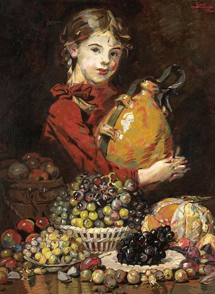 Monarosa, painter's daughter, as a fruit seller, Martin Monnickendam by Masterful Masters
