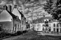 Hawk and Krommestraat historical Amersfoort black and white