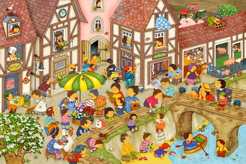 Mon village au printemps par Marion Krätschmer